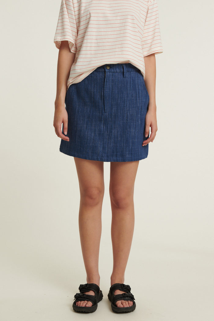 Basic Apparel Jen Skirt Skirts 103 Mid Blue